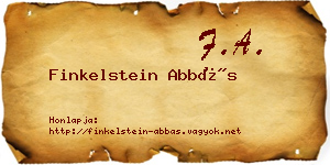 Finkelstein Abbás névjegykártya